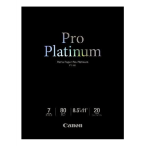 PT-101 Papier Photo Pro Platinum 21,6 x 27,9 cm (20 feuilles/paquet)