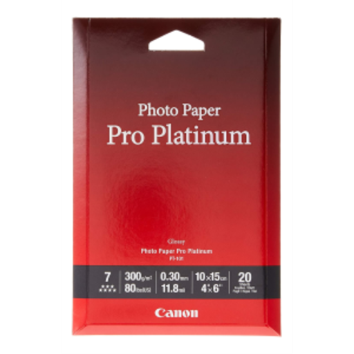 PT-101 4" x 6" Photo Paper Pro Platinum (20 sheets/pkg)