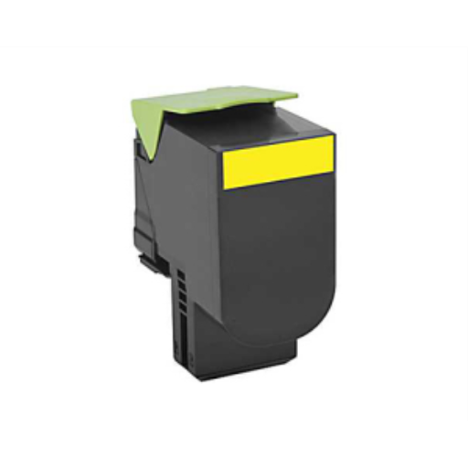 Cartouche de toner jaune 2K pour Lexmark CX310, 410, 510 Référence : 80C0S40
