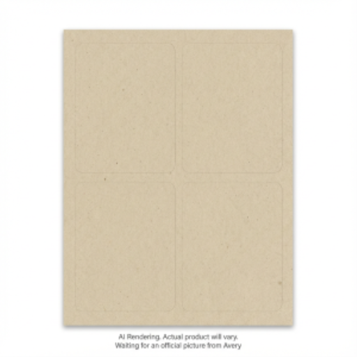 Étiquettes Avery pour imprimantes laser/jet d'encre chanvre, 3? x 4?, permanentes, 10 feuilles/env, 40 étiquettes/env