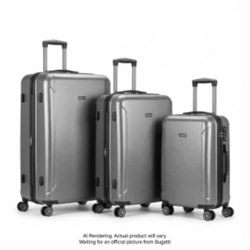 Bugatti HLG4703BU-GREY Manchester 3-Piece Luggage Set – Integrated AirTag Tracking & TSA Locks (Carry-On/Med/Large)