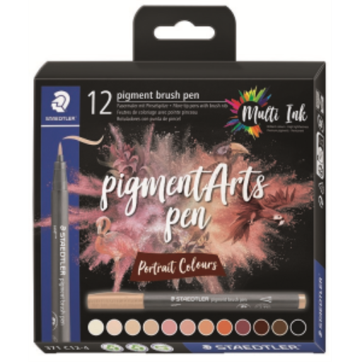 Pigment Brush Pen Portraitcol 12Pcs