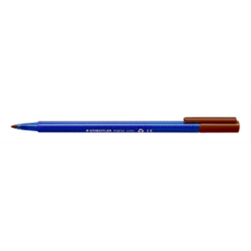 Fibre tip pen tripl.col. 1mm Brown