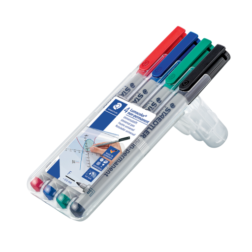 316-WP4 STAEDTLER-Mars Limited MARKER LUMO.FINE WASH. CARD