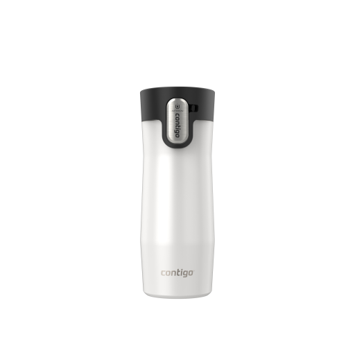 Mug de voyage isotherme Contigo West Loop 3.0 en acier inoxydable avec couvercle AUTOSEAL Easy-Clean, 473 ml, Salt Frosted Pearl