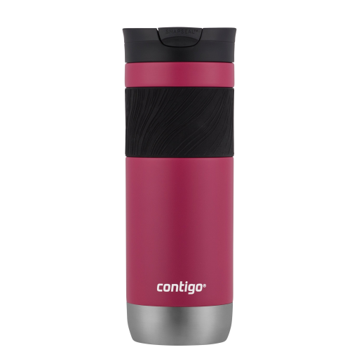 Mug de voyage Contigo Byron 2.0 en acier inoxydable avec couvercle SNAPSEAL et prise en main, Dragon Fruit, 591 mL (20 oz)