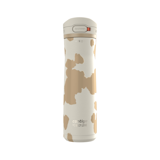 Contigo 2220933 Ally Love Jackson Chill 2.0 Stainless Steel Water Bottle with AUTOPOP Lid – 24 oz, Oatmilk