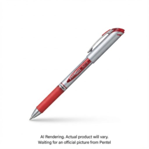 Stylo à encre gel liquide EnerGel, pointe métallique (0,7 mm), capuchon, encre rouge