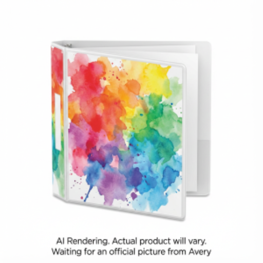 Avery View 1" Durable View Fashion Binder, Paint, Round Rings