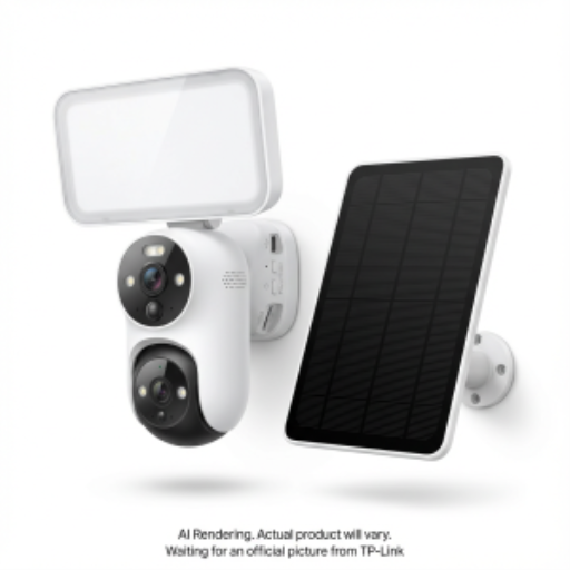 Solar-Powered Floodlight Pan/Tilt Security Camera Kit