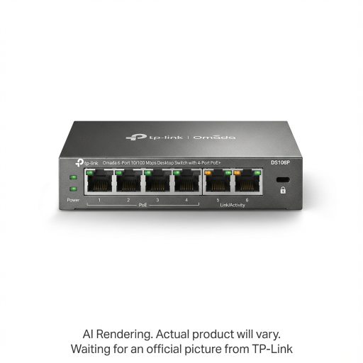 Omada 6-Port 10/100 Mbps Desktop Switch with 4-Port PoE+