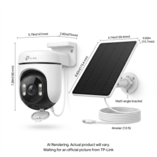 Solar-Powered Pan/Tilt Security Camera Kit