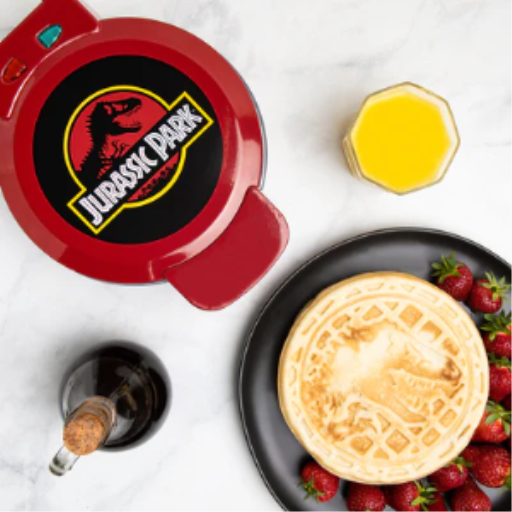 Gaufrier 7" Jurassic Park ? Gaufrier antiadhésif avec logo T-Rex emblématique