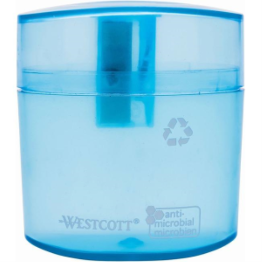 KleenEarth? Taille-crayon antimicrobien transparent simple et recyclé pour écolier - 4 couleurs