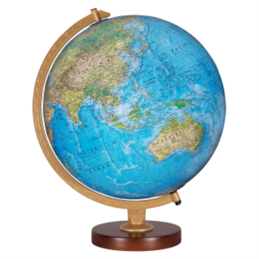 Replogle Livingston 12"/30Cm Diameter Blue Ocean Illuminated Desk Globe (English)