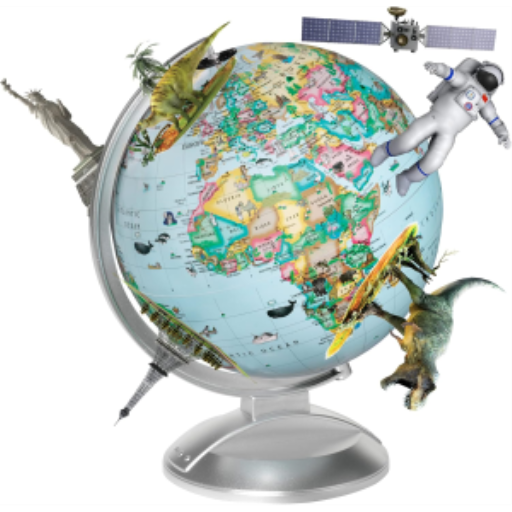 Globe 4 Kids-Globe lumineux de 25 cm de diamètre avec réalité augmentée (anglais)