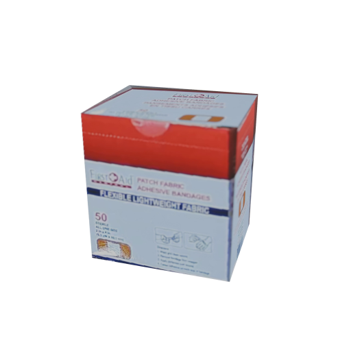 Fabric Patch Adhesive Bandages, 2"x4", 50/pack