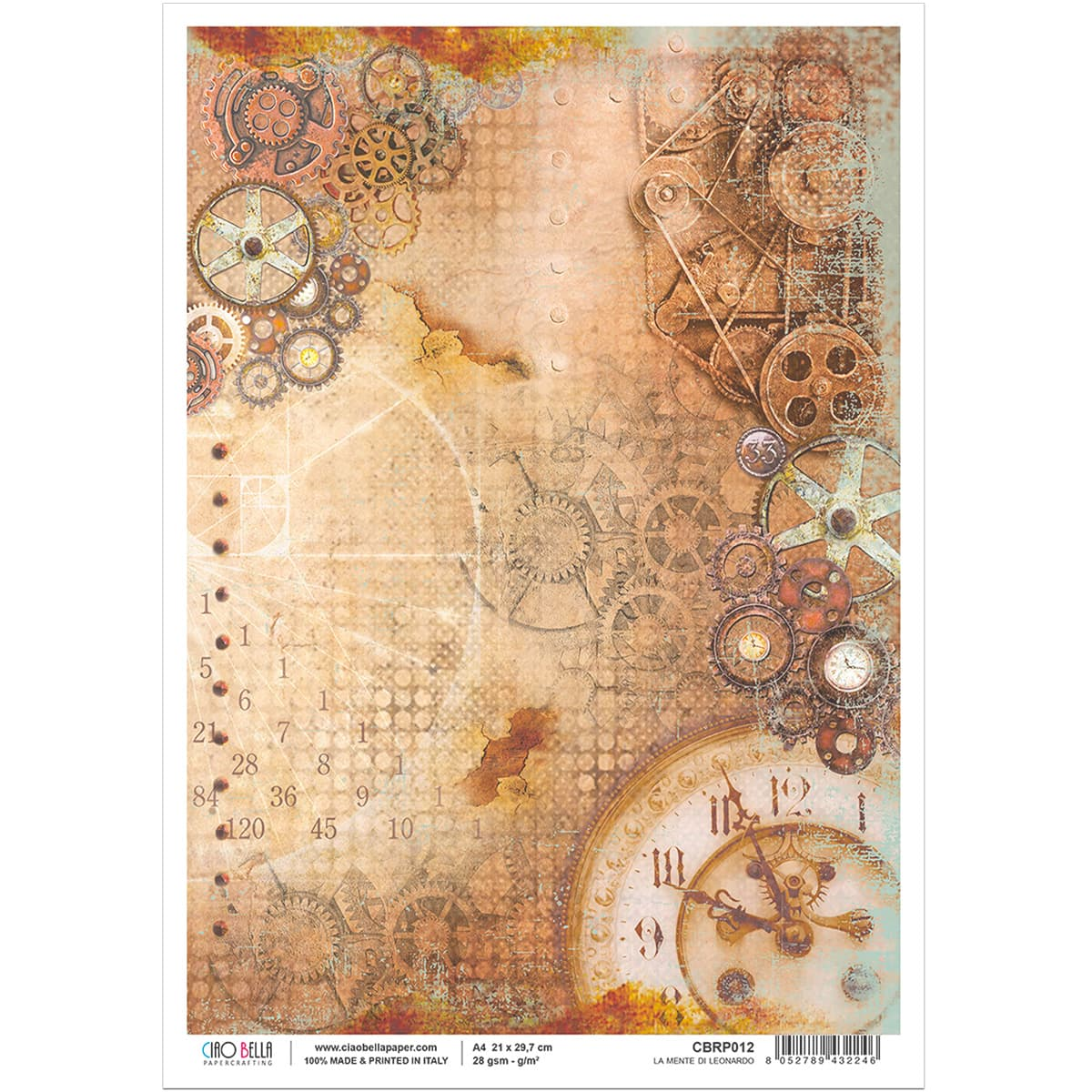 Ciao Bella Papier de Riz A4 La Mente Di Leonardo