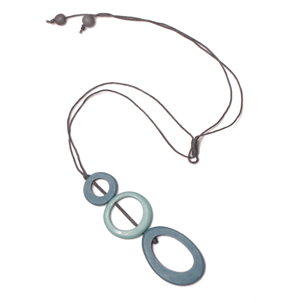 Pendentif cerceau à triple résine ton sur ton