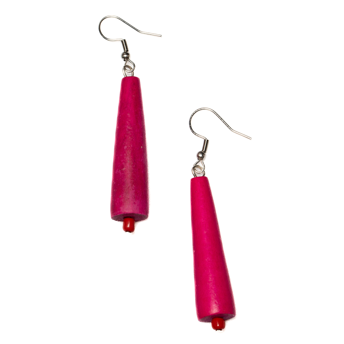 Wooden Cone Earrings