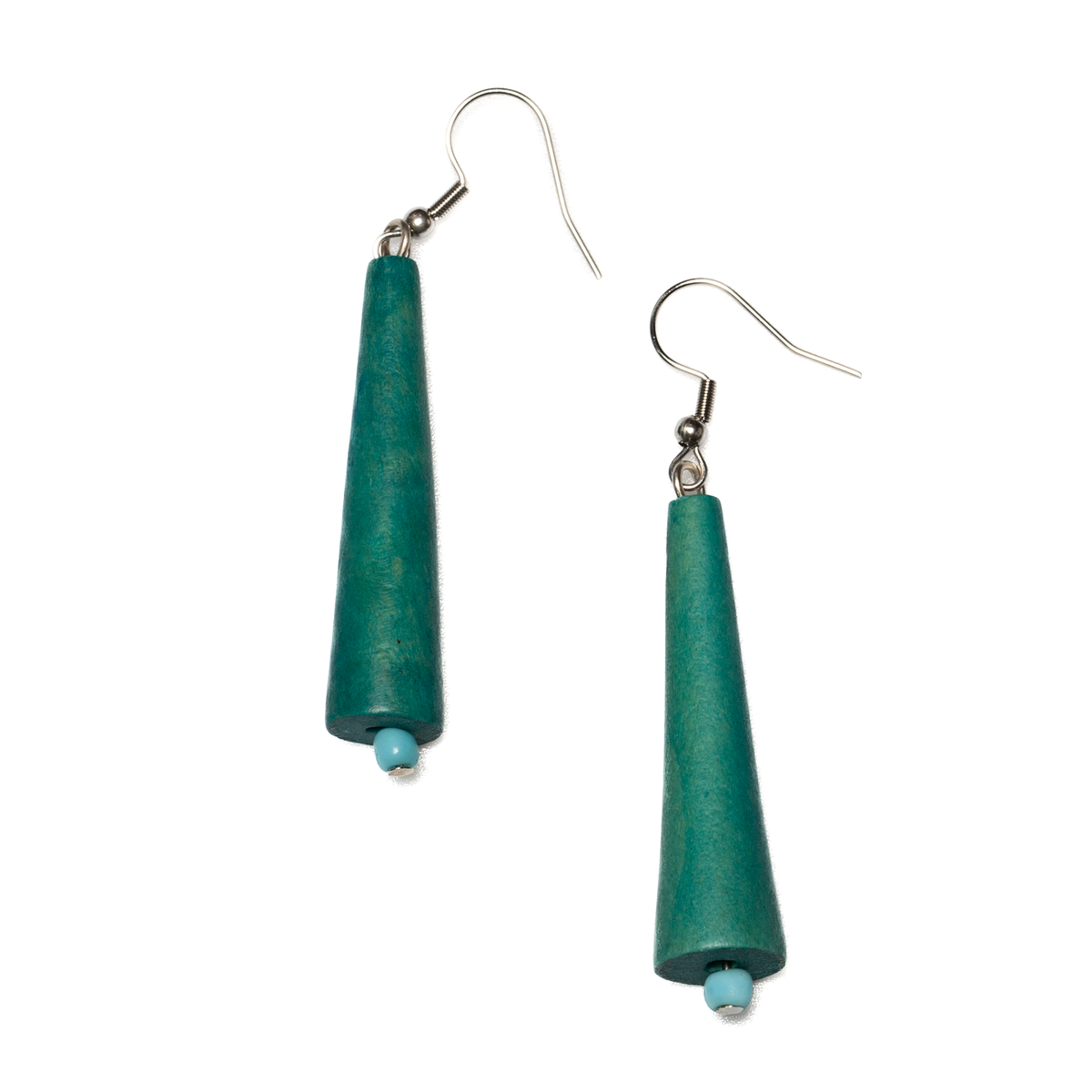 Wooden Cone Earrings