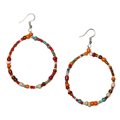 Beaded Hoop Earring