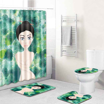 Bathroom Non-Slip Mat – Female Series 3-Piece Set