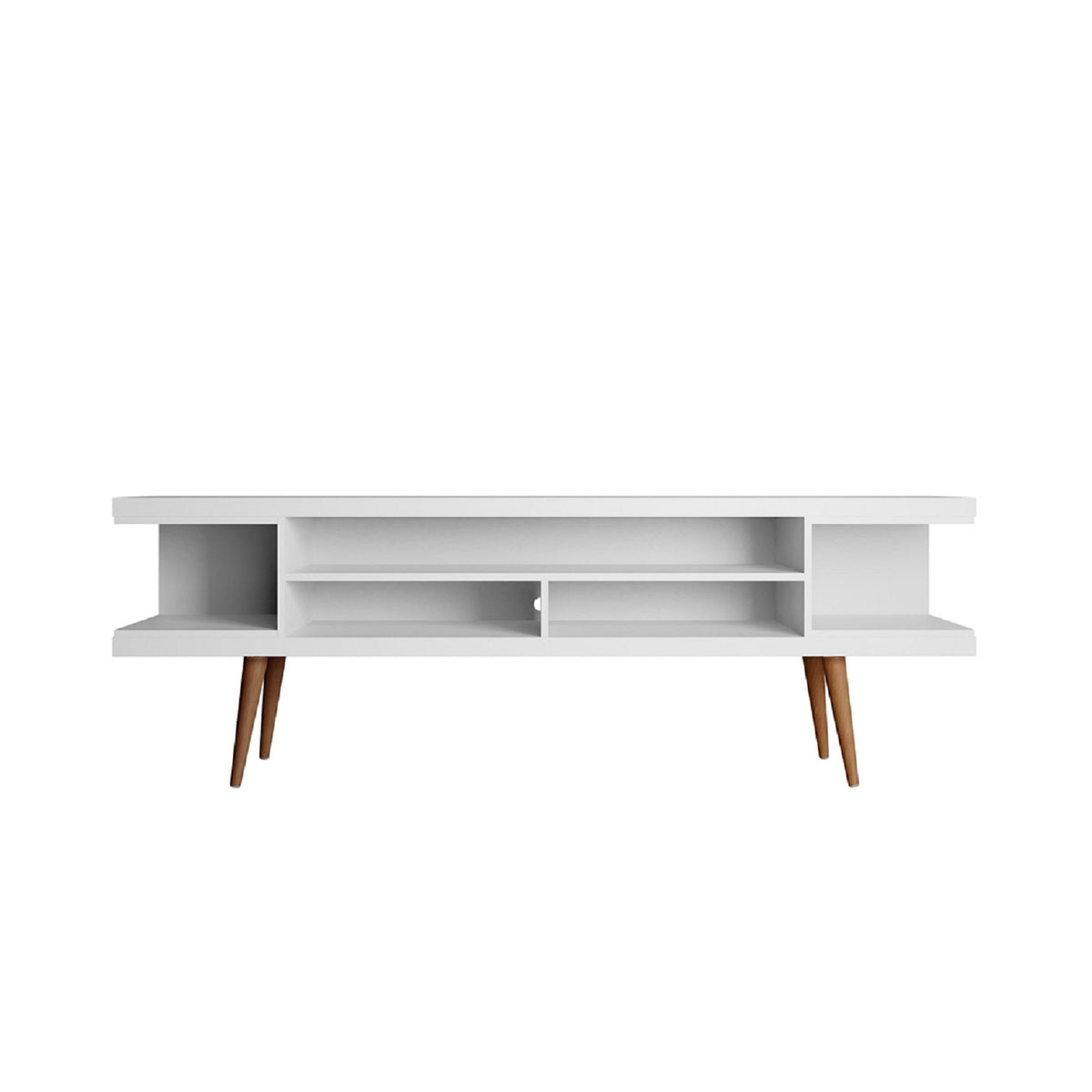 Eureka Modern 70.47" TV Stand with 4 Shelves - White