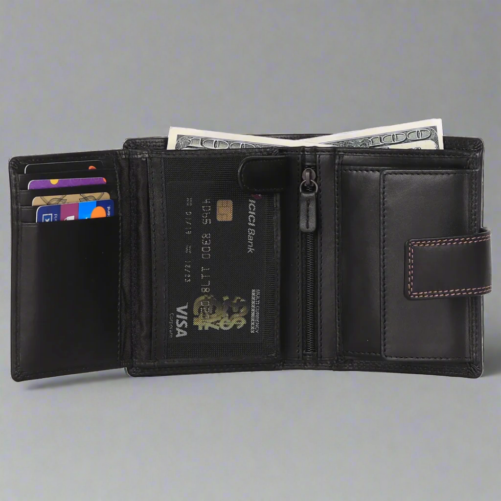 Portefeuille en cuir pour hommes MET