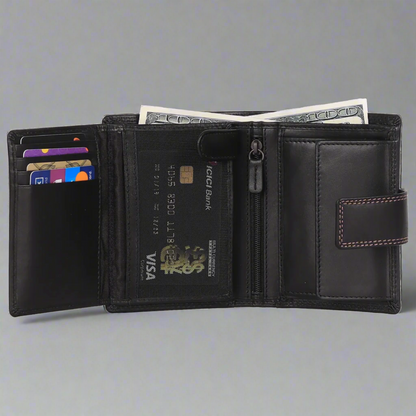 Portefeuille en cuir pour hommes MET