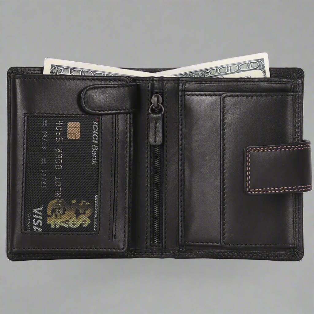 Portefeuille en cuir pour hommes MET