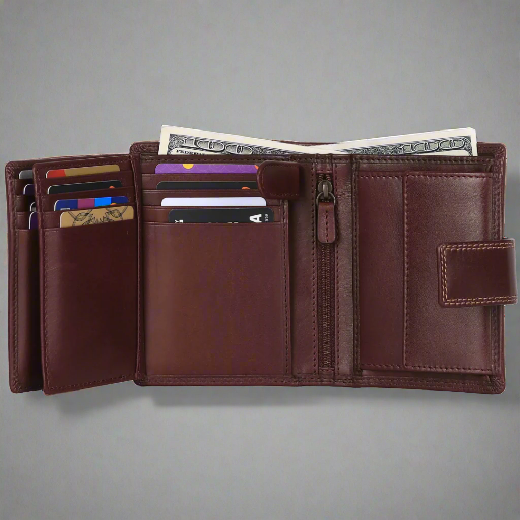 Portefeuille en cuir pour hommes MET