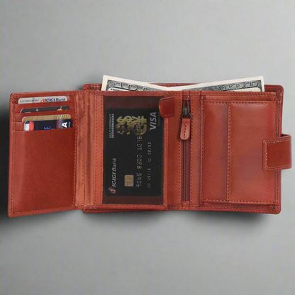 Portefeuille en cuir pour hommes MET