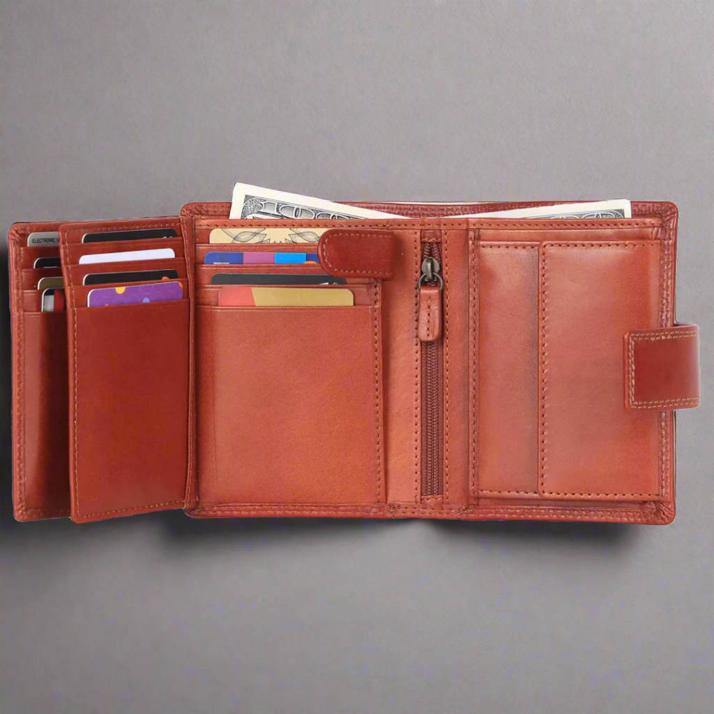 Portefeuille en cuir pour hommes MET