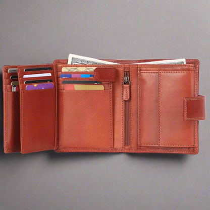 Portefeuille en cuir pour hommes MET