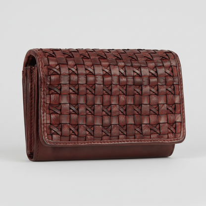 MET Women’s Leather Crosswoven Wallet