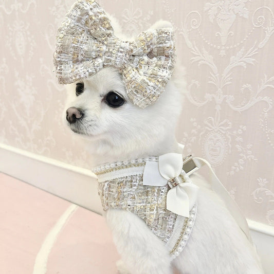 Dog Harness & Leash Set | Fiona Tweed Bow Walking Set