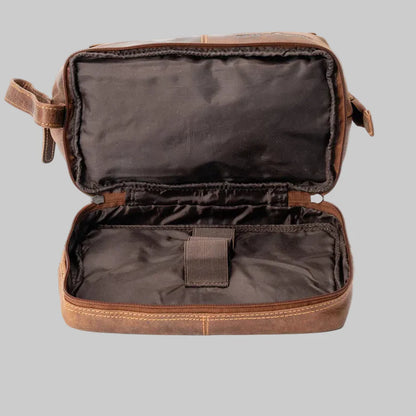 Greenwood Leather Travel Toiletry Bag
