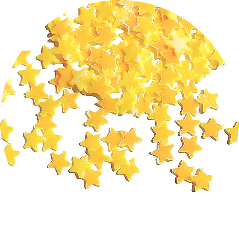 Paillettes étoile jaune à 5 branches