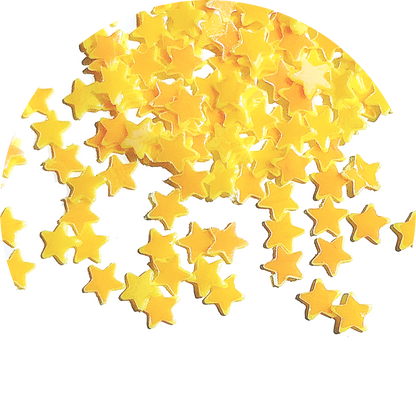 Paillettes étoile jaune à 5 branches