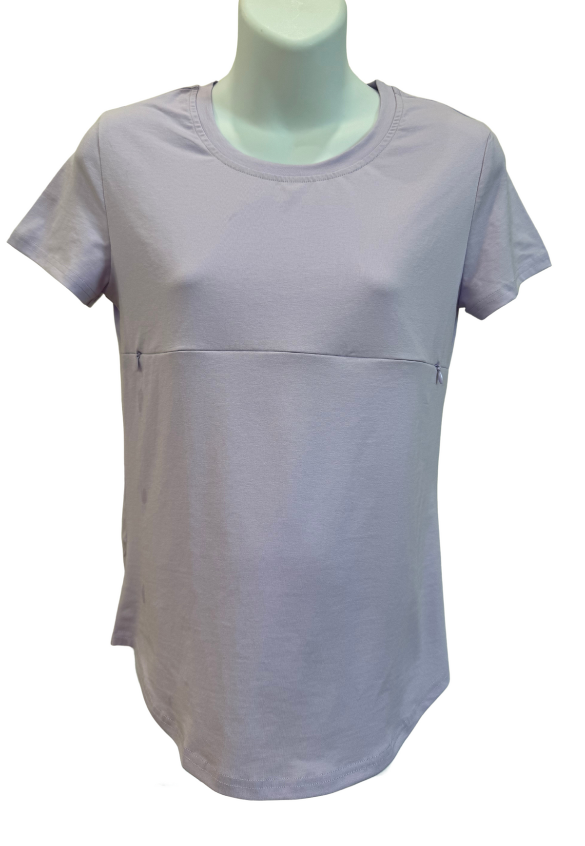 Tori Full Zip Short Sleeve Nursing Tee Shirt