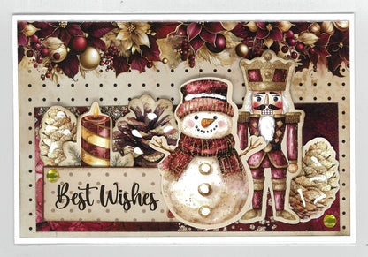 3Quarter Designs Couronne de Noël Sugarplum  Paquet de 6x4 Cartes