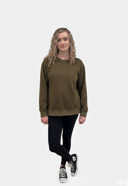 Sweat-shirt d'allaitement et de maternité Sienna - Boutons latéraux ajustables