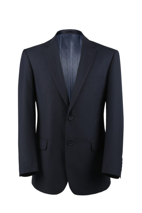 BUILD YOUR PACKAGE: Navy Slim Fit Suit (Package Includes 2 Pc Suit, Shirt, Necktie or Bow Tie, Matching Pocket Square, & Shoes)