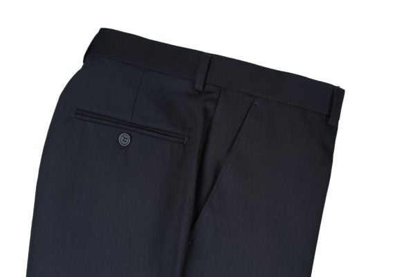 BUILD YOUR PACKAGE: Navy Slim Fit Suit (Package Includes 2 Pc Suit, Shirt, Necktie or Bow Tie, Matching Pocket Square, & Shoes)