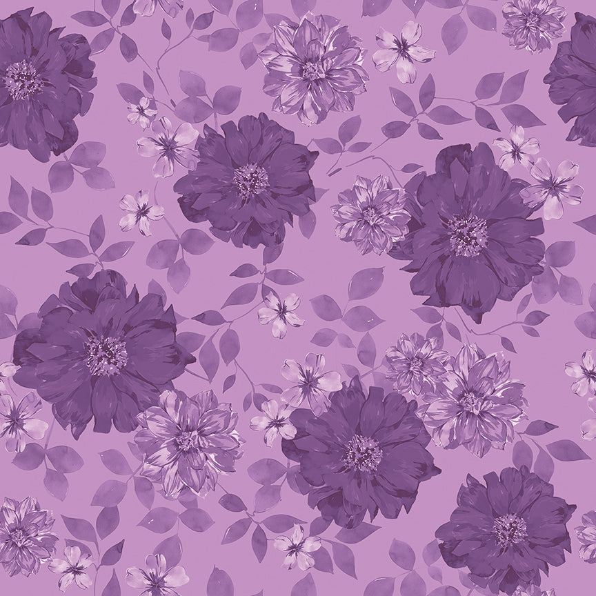 Céleste - Camelot Fabrics - Paradis Floral - Violet Clair