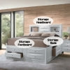 Lit plateforme de rangement à tiroirs multiples Neend - Blanc