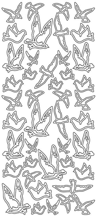 Autocollants pelables – Oiseaux en vol