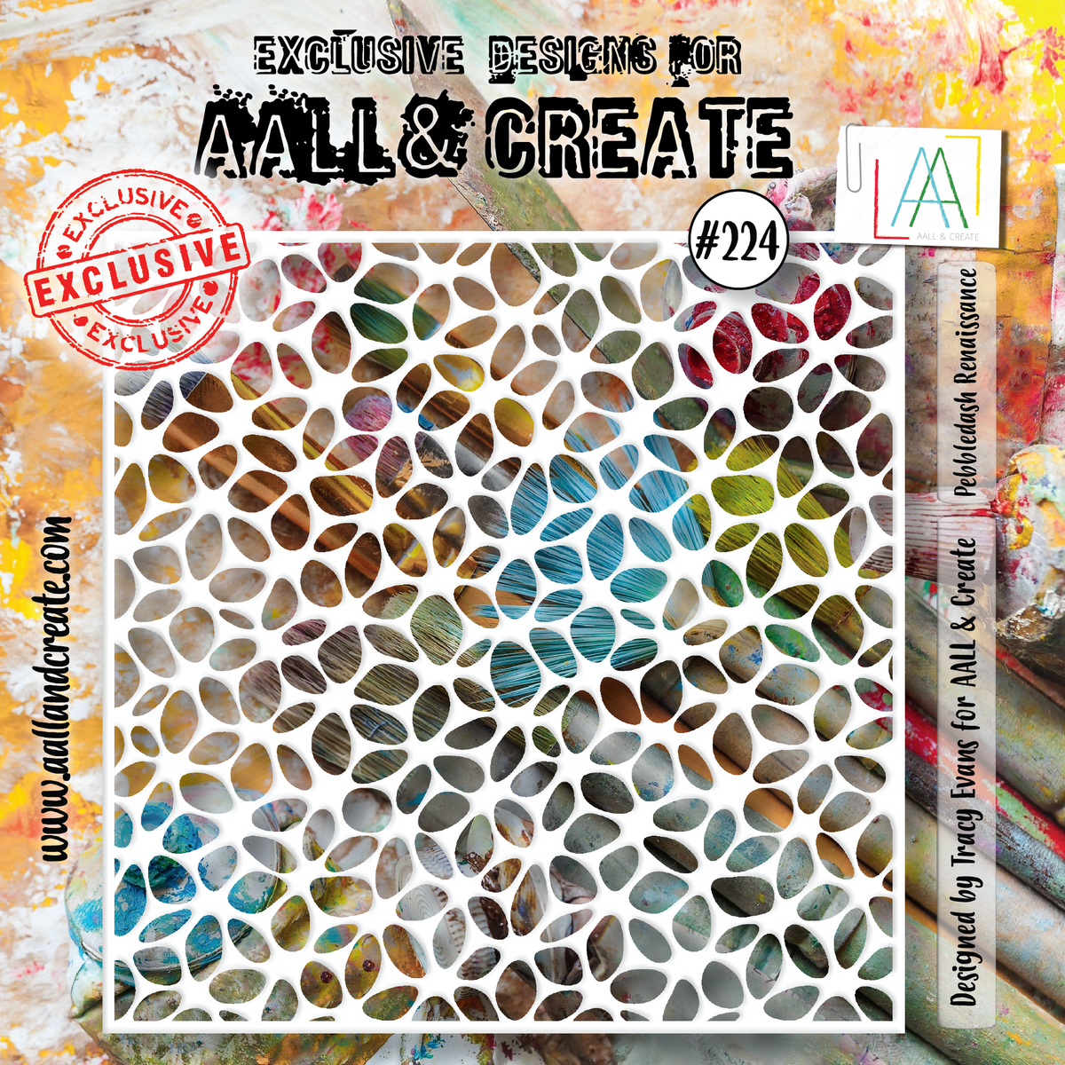 AALL and Create - Pochoir 15x15 cm - Pebbledash Renaissance