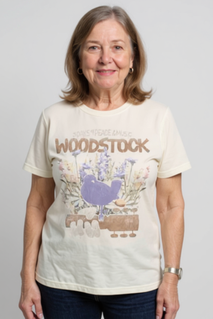 Woodstock Wild Flowers Natural T-Shirt